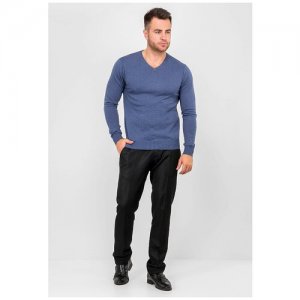 Джемпер мужской G124-05448 (джинс), Прямой силуэт / Сlassic fit, цвет Синий, размер 58 GREG. Цвет: синий