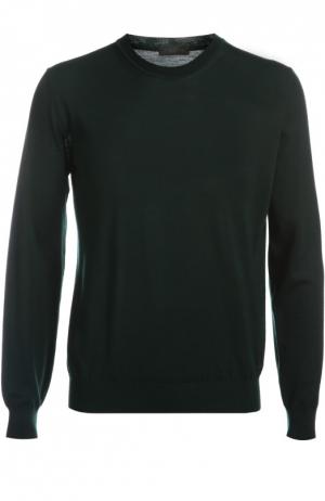 Вязаный пуловер Z Zegna. Цвет: зеленый