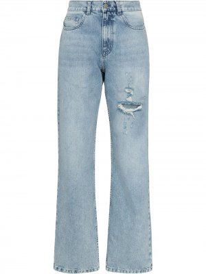 Ripped-detail relaxed jeans Danielle Guizio. Цвет: синий