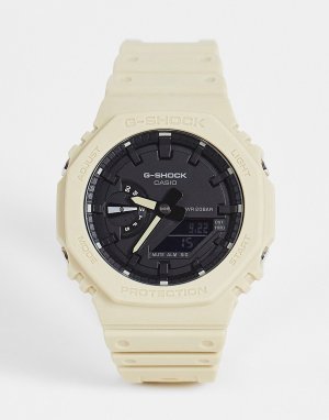 Бежевые часы в стиле унисекс с силиконовым ремешком G Shock-Светло-бежевый цвет Casio