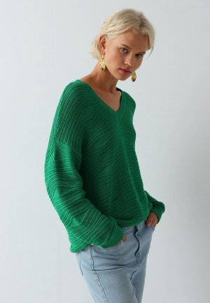 Пуловер Villosa. Цвет: зеленый