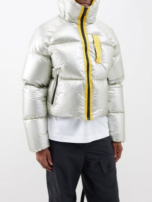 Укороченная стеганая утепленная куртка из рипстопа , серебряный Givenchy