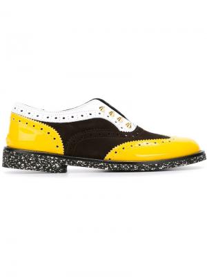 Туфли броги с панельным дизайном L F Shoes. Цвет: многоцветный
