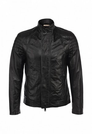Куртка кожаная DKNY Jeans DK007EMKG761. Цвет: черный