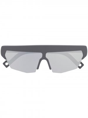 Солнцезащитные очки-визоры Pawaka. Цвет: серый