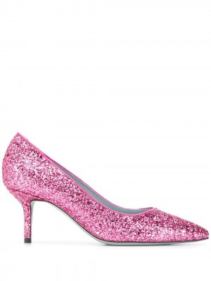 Туфли-лодочки с блестками Chiara Ferragni. Цвет: розовый