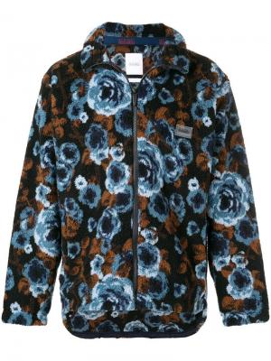 Куртка в спортивном стиле с цветочным рисунком Napa By Martine Rose. Цвет: синий