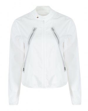 Хлопковая куртка MM6 Maison Margiela. Цвет: белый