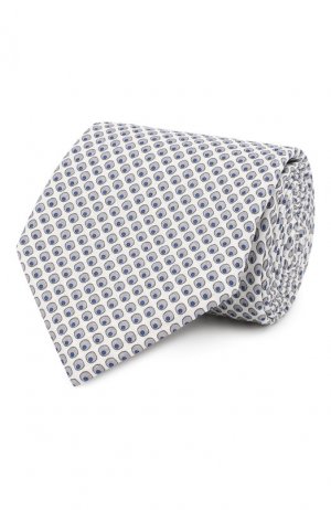 Комплект из галстука и платка Brioni. Цвет: белый