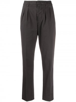 Укороченные брюки чинос прямого кроя Dondup. Цвет: серый