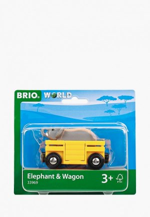 Набор игровой Brio Вагончик со слоном. Цвет: разноцветный
