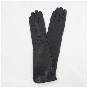 Перчатки женские 125 чёрные 45 см Nice Ton. Цвет: черный