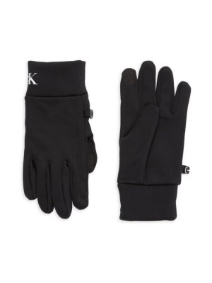 Трикотажные перчатки с логотипом , черный Calvin Klein