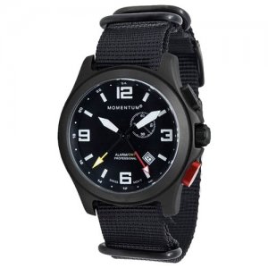 Мужские часы Vortech GMT Alarm 1M-SP62BS7B Momentum. Цвет: черный