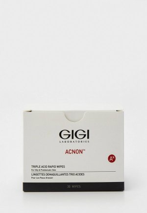 Пилинг для лица Gigi ACNON Triple acid rapid wipes / Салфетка-пилинг трехкислотная, 30 шт. Цвет: прозрачный