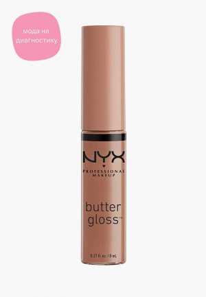 Блеск для губ Nyx Professional Makeup Butter Lip Gloss, оттенок 14, Madeleine, 8 мл. Цвет: бежевый