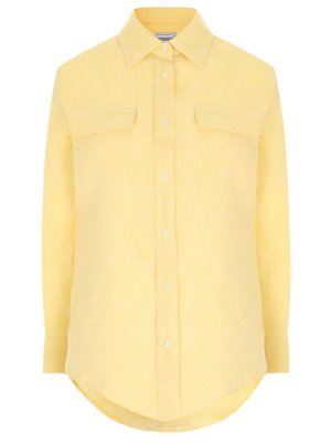 Рубашка льняная FORTE DEI MARMI COUTURE. Цвет: желтый