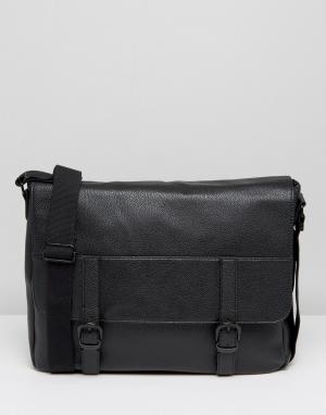 Черная сумка сэтчел New Look. Цвет: черный