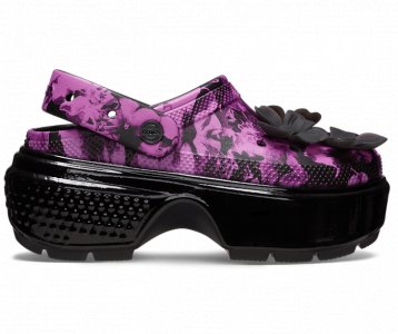 Сабо Stomp Hyper с цветочным принтом мужские, цвет Black / Multi Crocs