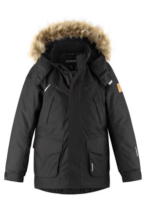 Куртка зимняя детская Serkku с капюшоном, черный Reima