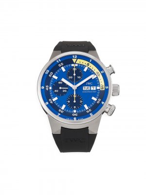 Наручные часы Aquatimer Chrono Tribute To Calypso Ltd. pre-owned 44 мм 2009-го года IWC Schaffhausen. Цвет: синий
