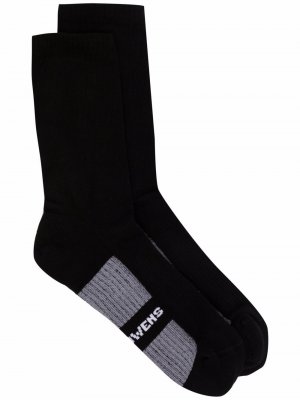 Logo-stripe socks Rick Owens. Цвет: черный