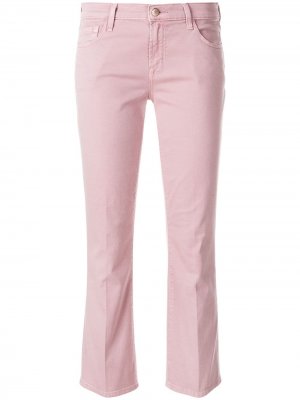 Укороченные расклешенные джинсы Selena средней посадки J Brand. Цвет: розовый