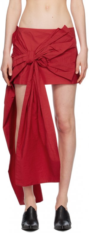 Мини-юбка с красным бантом Acne Studios