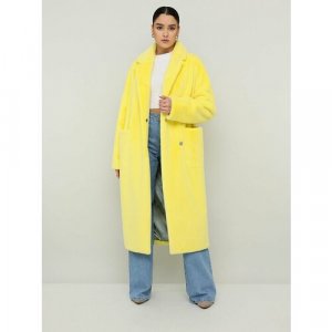 Пальто, размер 50, желтый ALEF. Цвет: желтый