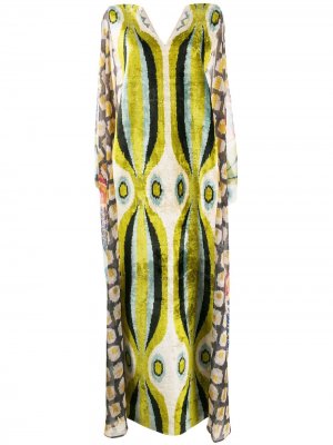 Платье макси с драпировкой Afroditi Hera. Цвет: желтый