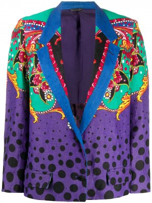 Пиджак в горох Versace Pre-Owned. Цвет: фиолетовый