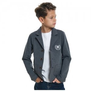 Школьный пиджак , однобортный, размер 146, синий Mini Maxi. Цвет: синий