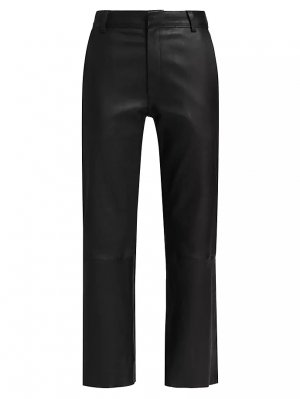 Укороченные брюки из эластичной кожи, черный SPRWMN