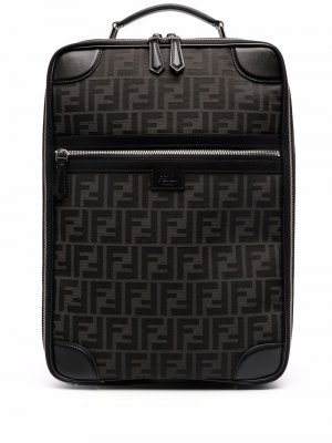 Жаккардовый рюкзак Travel FF Fendi. Цвет: черный