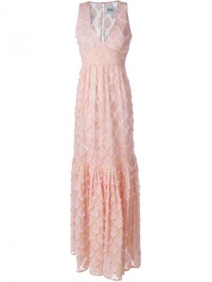 Фактурное платье Si-Jay. Цвет: розовый и фиолетовый