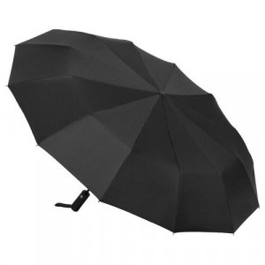 Прочный зонт 12 спиц Od-003 Black RainLab. Цвет: черный