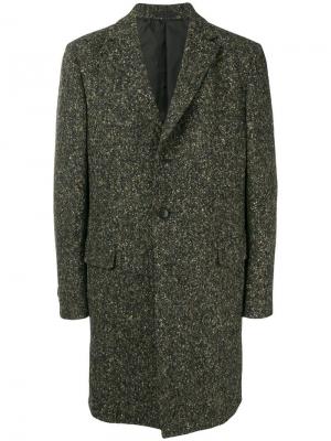 Классическое однобортное пальто Z Zegna. Цвет: зеленый