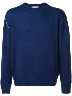 Классический свитер Estnation. Цвет: синий