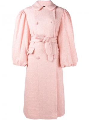 Пальто с объемными рукавами Simone Rocha. Цвет: розовый и фиолетовый