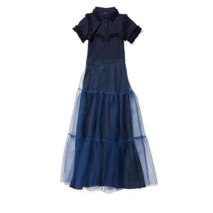 Платье rokh, Frill Polo Dress w/ Tulle Skirt Rokh