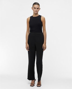 Женские длинные плиссированные брюки , черный Object. Цвет: черный