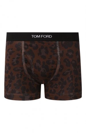 Хлопковые боксеры Tom Ford. Цвет: коричневый