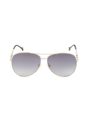 Солнцезащитные очки-авиаторы 64MM , фиолетовый Carolina Herrera
