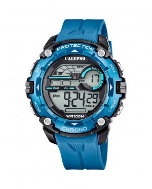 K5819/2 Digital For Man синие резиновые мужские часы , синий Calypso