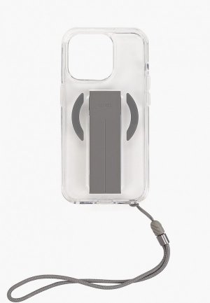 Чехол для iPhone Uniq 15 Pro, Heldro Mag с MagSafe, ремешком на руку. Цвет: прозрачный