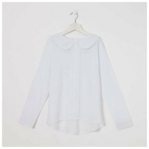 Школьная блузка для девочки, цвет белый, рост 140 Модные Ангелочки
