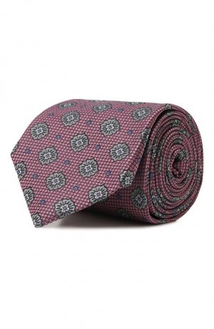 Шелковый галстук Canali. Цвет: розовый