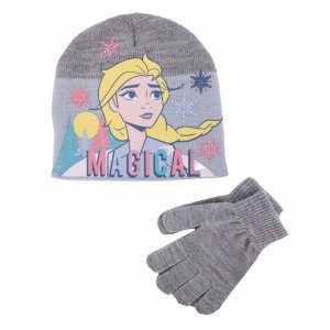 Комплект 2шт шапка + перчатки Снежная королева Детский DISNEY