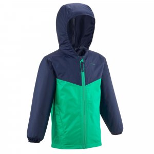 Водонепроницаемая походная куртка Decathlon Mh150 для детей от 2 до 6 лет , зеленый Quechua