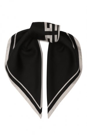 Шелковый платок Givenchy. Цвет: чёрно-белый